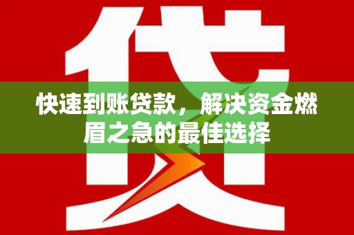 九龙城快速到账贷款，解决资金燃眉之急的最佳选择