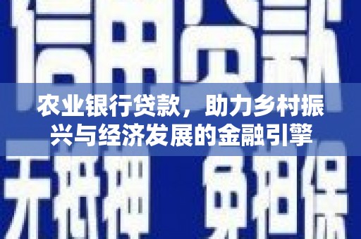 九龙城农业银行贷款，助力乡村振兴与经济发展的金融引擎