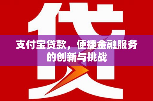 九龙城支付宝贷款，便捷金融服务的创新与挑战