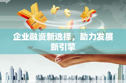 九龙城企业融资新选择，助力发展新引擎