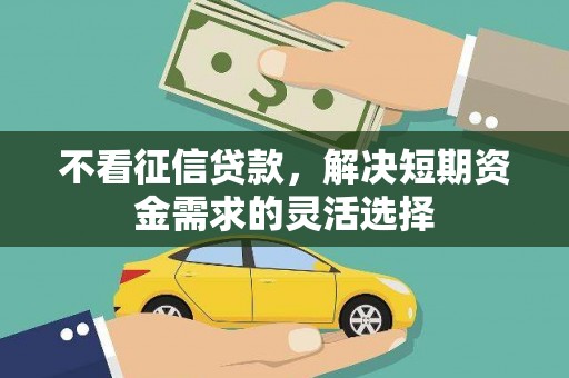 九龙城不看征信贷款，解决短期资金需求的灵活选择