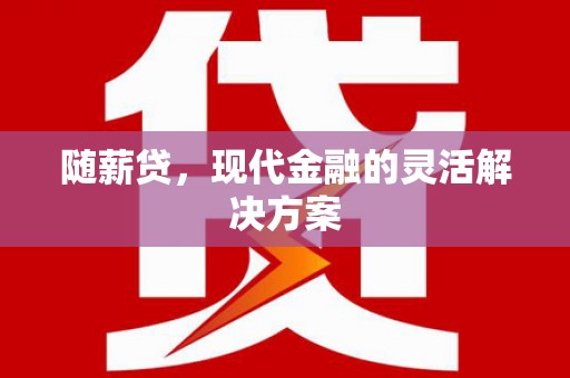九龙城随薪贷，现代金融的灵活解决方案