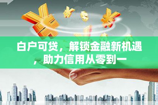 九龙城白户可贷，解锁金融新机遇，助力信用从零到一