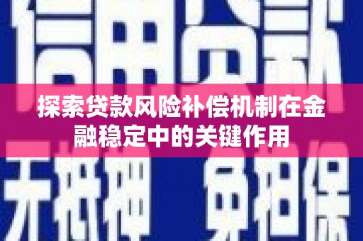 九龙城探索贷款风险补偿机制在金融稳定中的关键作用