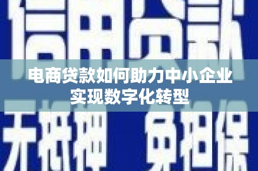 九龙城电商贷款如何助力中小企业实现数字化转型
