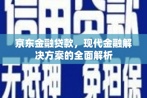 九龙城京东金融贷款，现代金融解决方案的全面解析