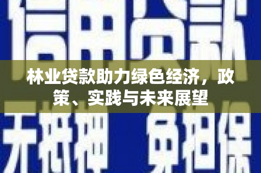 九龙城林业贷款助力绿色经济，政策、实践与未来展望