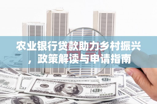 九龙城农业银行贷款助力乡村振兴，政策解读与申请指南