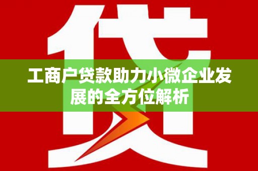 九龙城工商户贷款助力小微企业发展的全方位解析