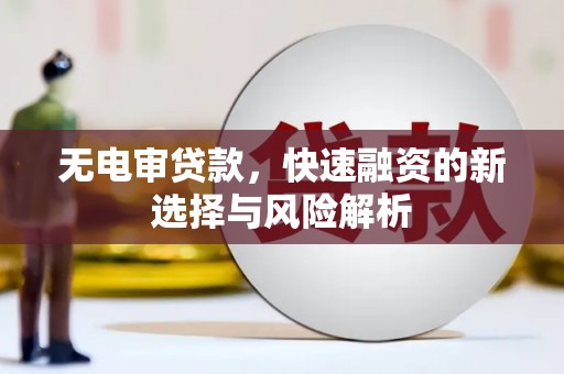 九龙城无电审贷款，快速融资的新选择与风险解析