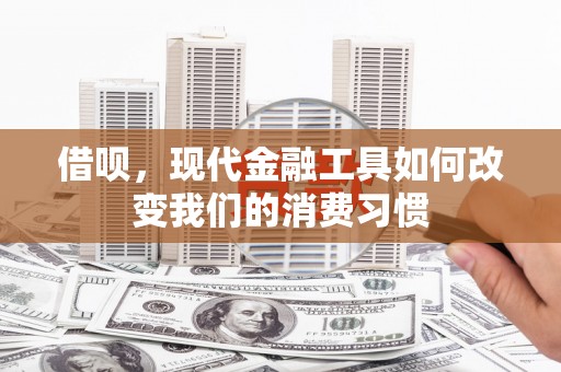 九龙城借呗，现代金融工具如何改变我们的消费习惯