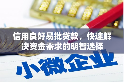 九龙城信用良好易批贷款，快速解决资金需求的明智选择