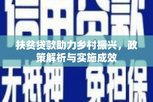 九龙城扶贫贷款助力乡村振兴，政策解析与实施成效