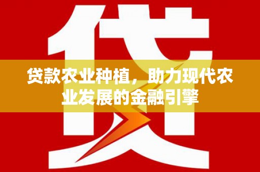 九龙城贷款农业种植，助力现代农业发展的金融引擎