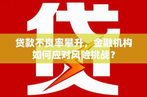 九龙城贷款不良率攀升，金融机构如何应对风险挑战？