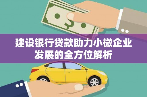 九龙城建设银行贷款助力小微企业发展的全方位解析