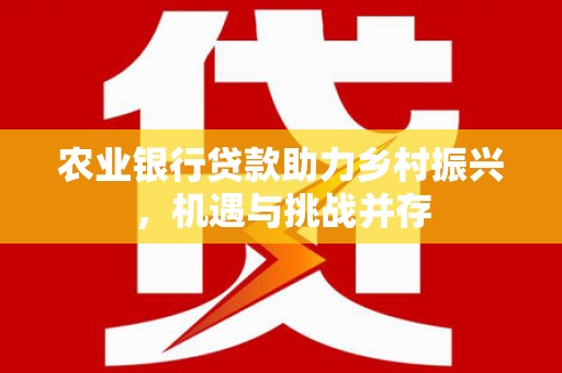 九龙城农业银行贷款助力乡村振兴，机遇与挑战并存