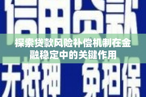 九龙城探索贷款风险补偿机制在金融稳定中的关键作用