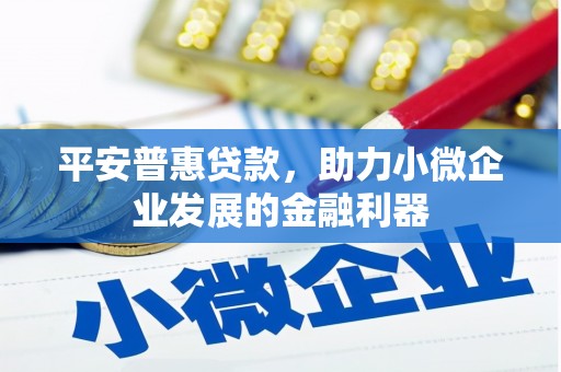 九龙城平安普惠贷款，助力小微企业发展的金融利器
