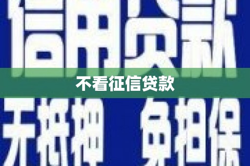 九龙城不看征信贷款