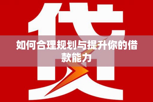 九龙城如何合理规划与提升你的借款能力
